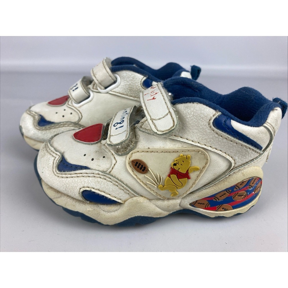 VTG Disney Winnie the Pooh "MIGHTY PUNTING" Football Toddler Sneakers Size 6 1/2